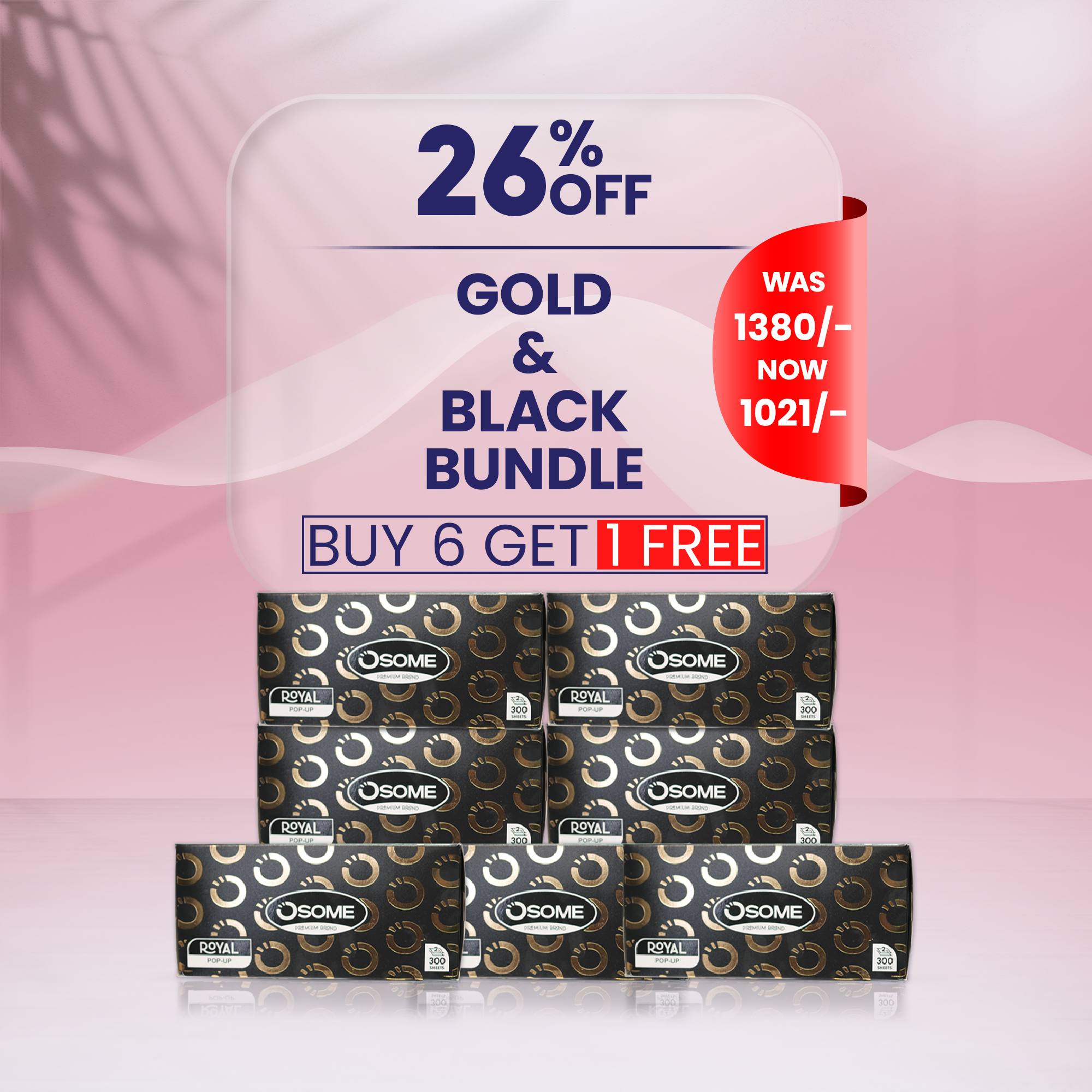 Royal Pop Up Gold & Black Bundle - Buy 6 Get 1 Free